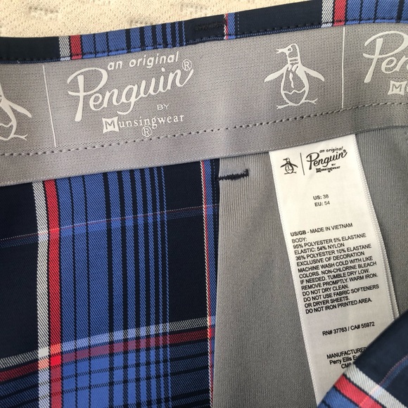 Blue tartan golf shorts - Picture 3 of 4